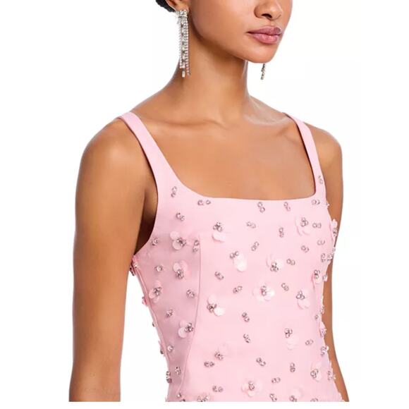 SImkhai Ziva Crystal Sequin Mini Dress in English Rose 6 - Picture 2 of 10